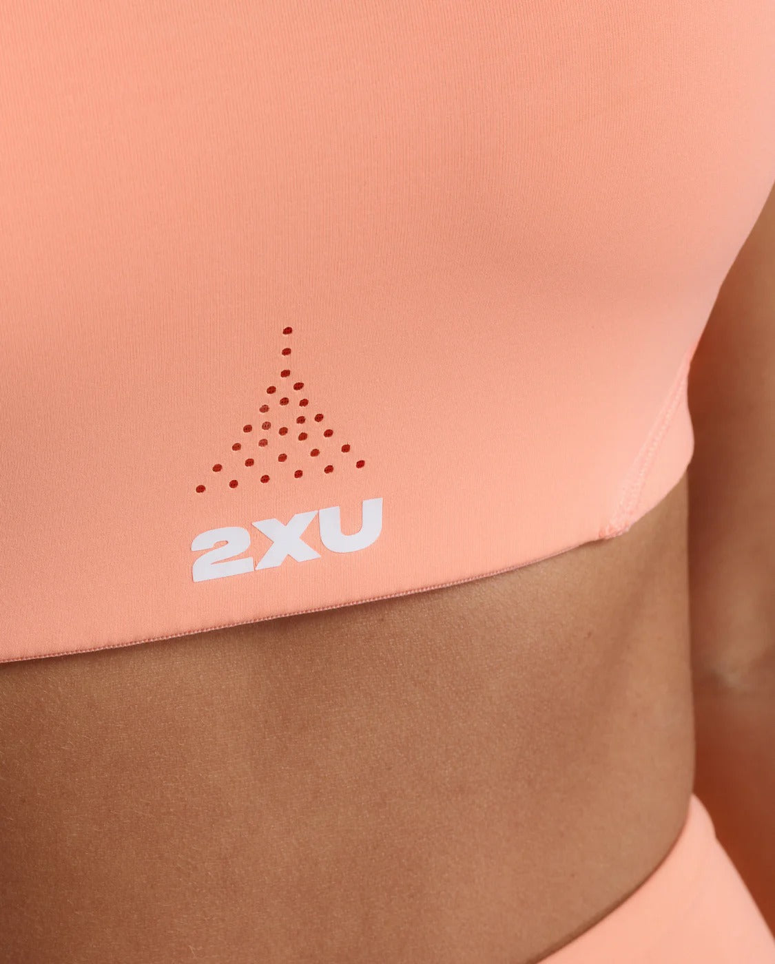 【限時優惠】W Aero Mesh Medium Impact Bra 女士 透氣速乾中度支撐可調肩緩震運動內衣|粉橘