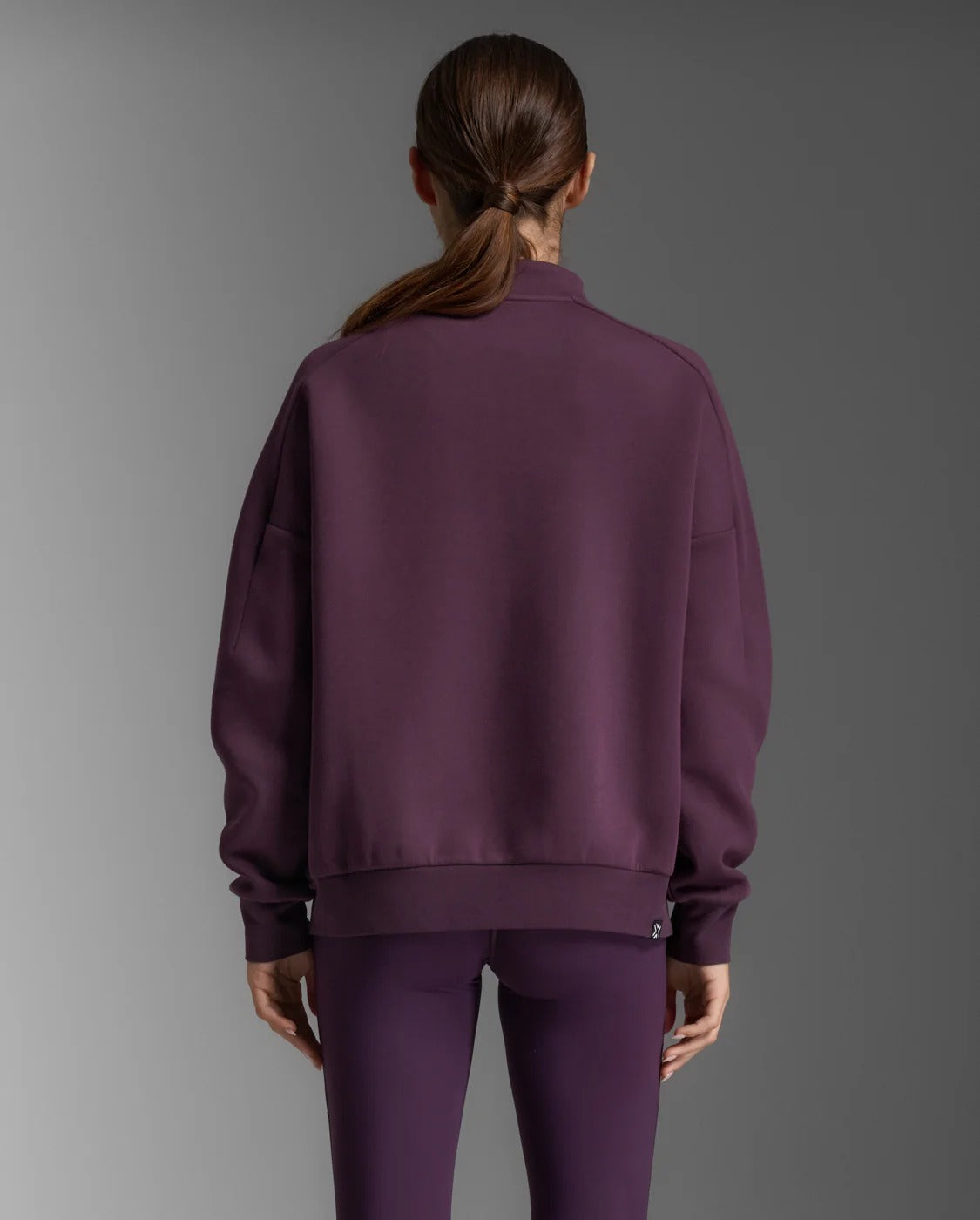W Form Smooth Spacer 1/2 Zip 女士 修身順滑半拉鍊保暖長袖上衣|紫