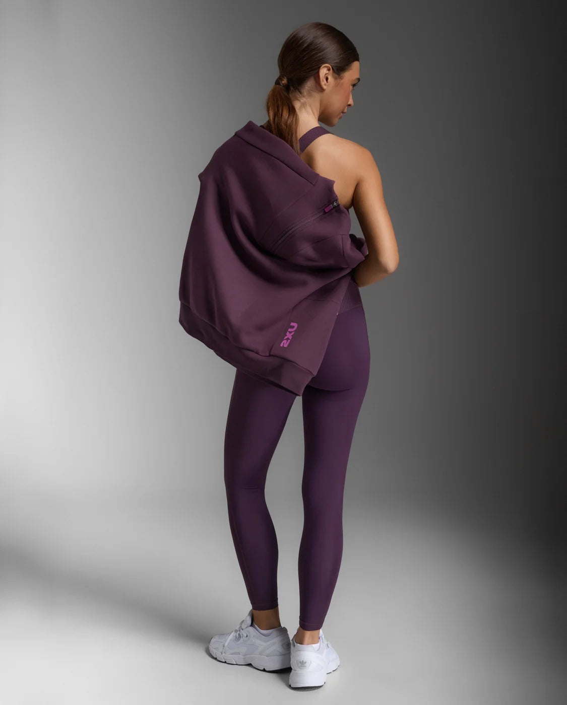 W Form Smooth Spacer 1/2 Zip 女士 修身順滑半拉鍊保暖長袖上衣|紫