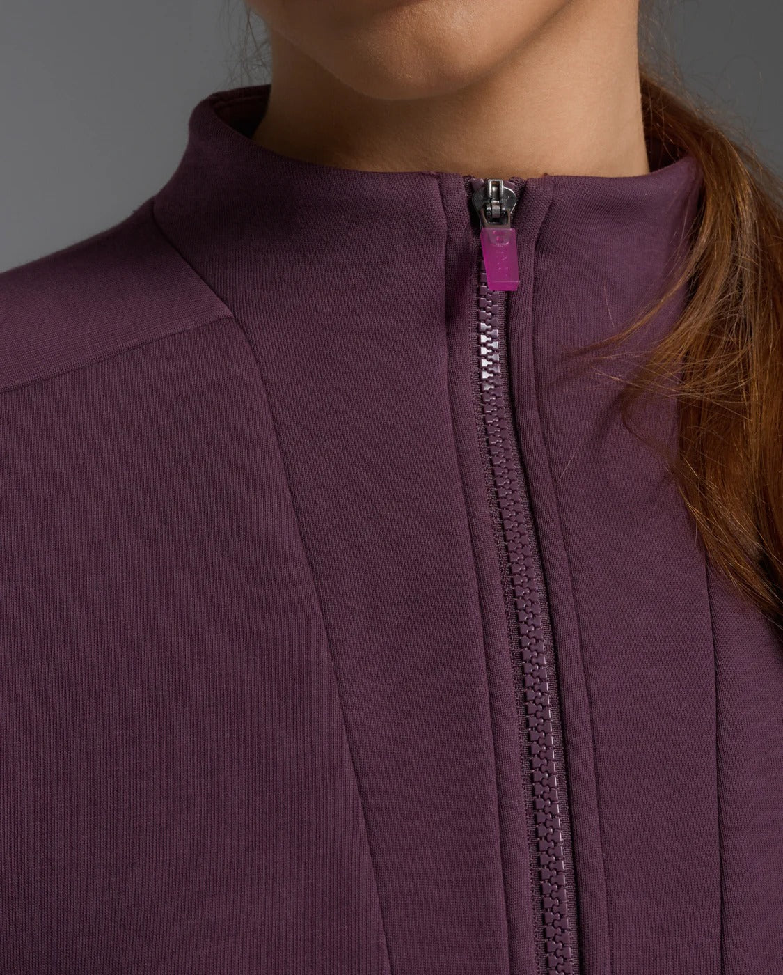 W Form Smooth Spacer 1/2 Zip 女士 修身順滑半拉鍊保暖長袖上衣|紫