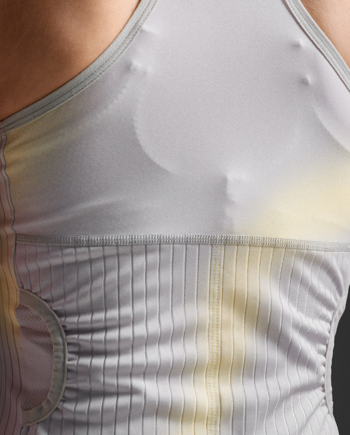 Light Speed React Trisuit Women's Lightweight Speed Advanced Triathlon Suit with Sleeves | Lemon Yellow / Dark Grey-Blue