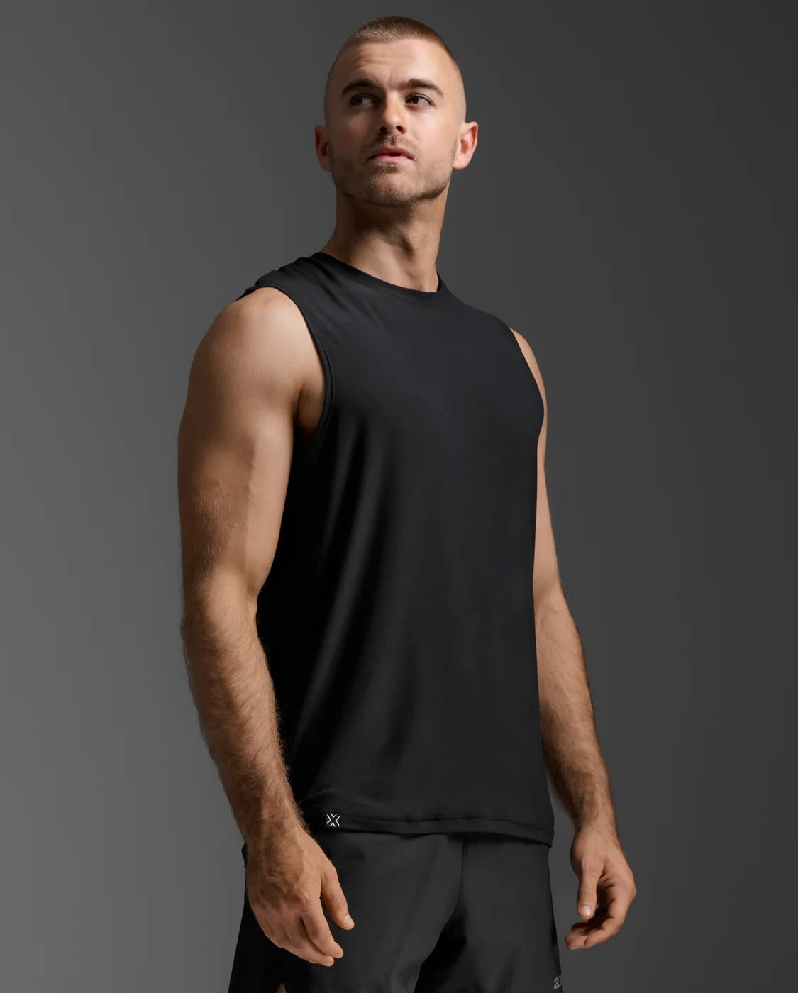 Signature Soft Jersey Tank for Men, High-Elasticity Comfortable Cotton Durable Sports Vest | Black