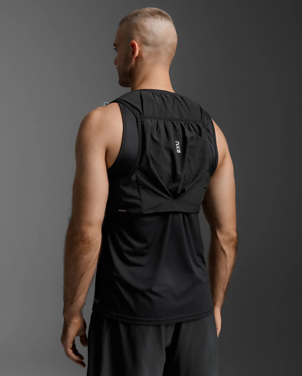 U Run Hydration Vest 中性 輕盈快乾跑步專用水袋背心|黑