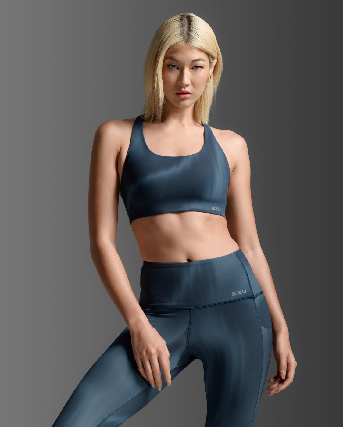 W Form Strappy Low Impact Bra 女士 吸濕排汗細肩帶低度支撐U型運動內衣｜深鼠尾草綠