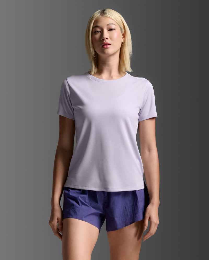 Aero Tee 女士 運動短袖上衣｜淺紫