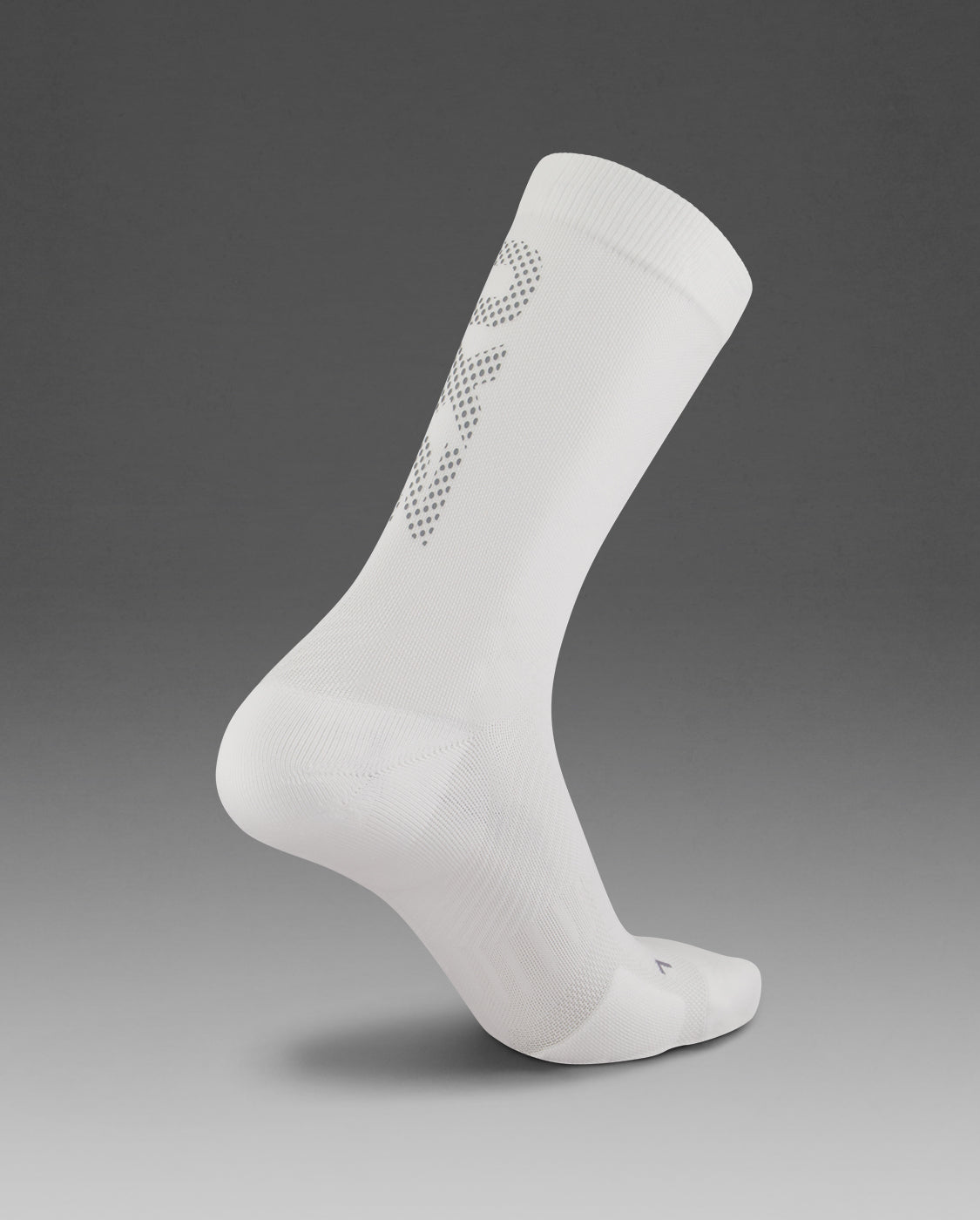 U Vectr Reflective Crew Socks 中性 反光穩定緩震足弓機能運動中筒襪｜白