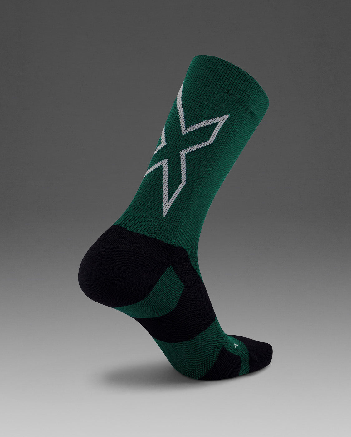 U Vectr Light Cushion Crew Socks 中性 輕量穩定緩震足弓機能中筒襪｜深綠