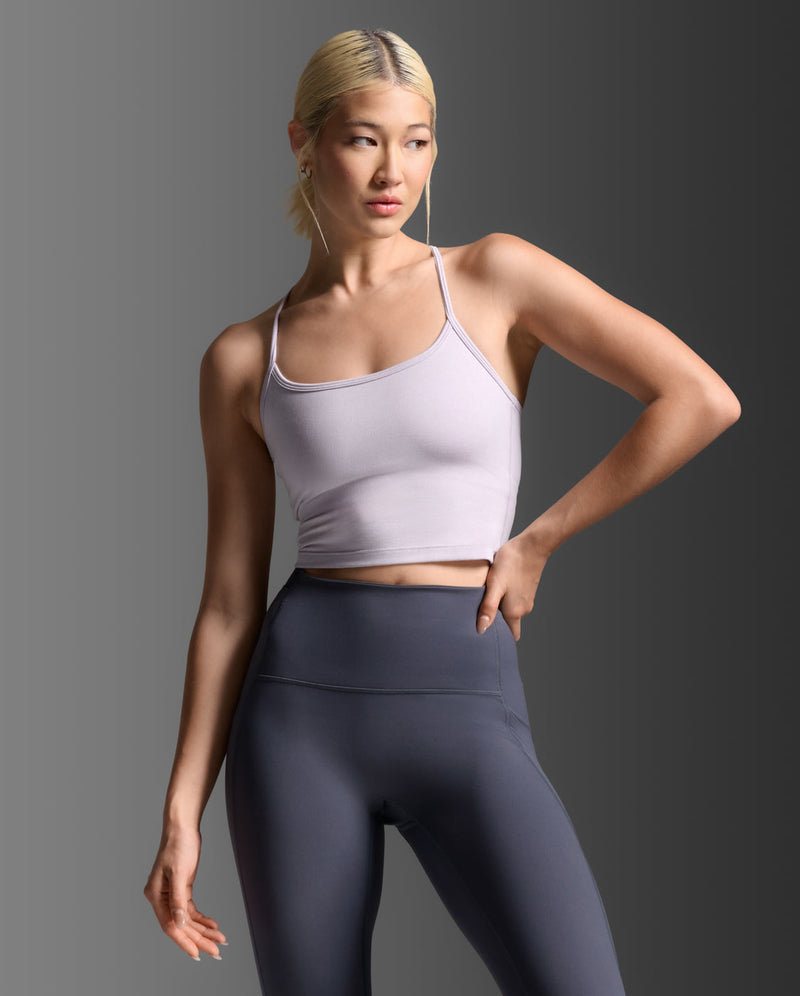 Flex Crop Tank 女士 短版運動背心｜淺紫