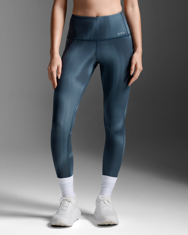 Women's Soft Touch Lineup Hi-Rise Compression Tights With Pockets | Dark Sage Green