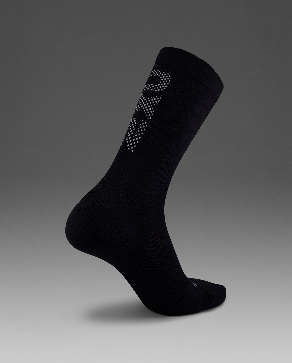 U Vectr Reflective Crew Socks 中性 反光穩定緩震足弓機能運動中筒襪｜黑