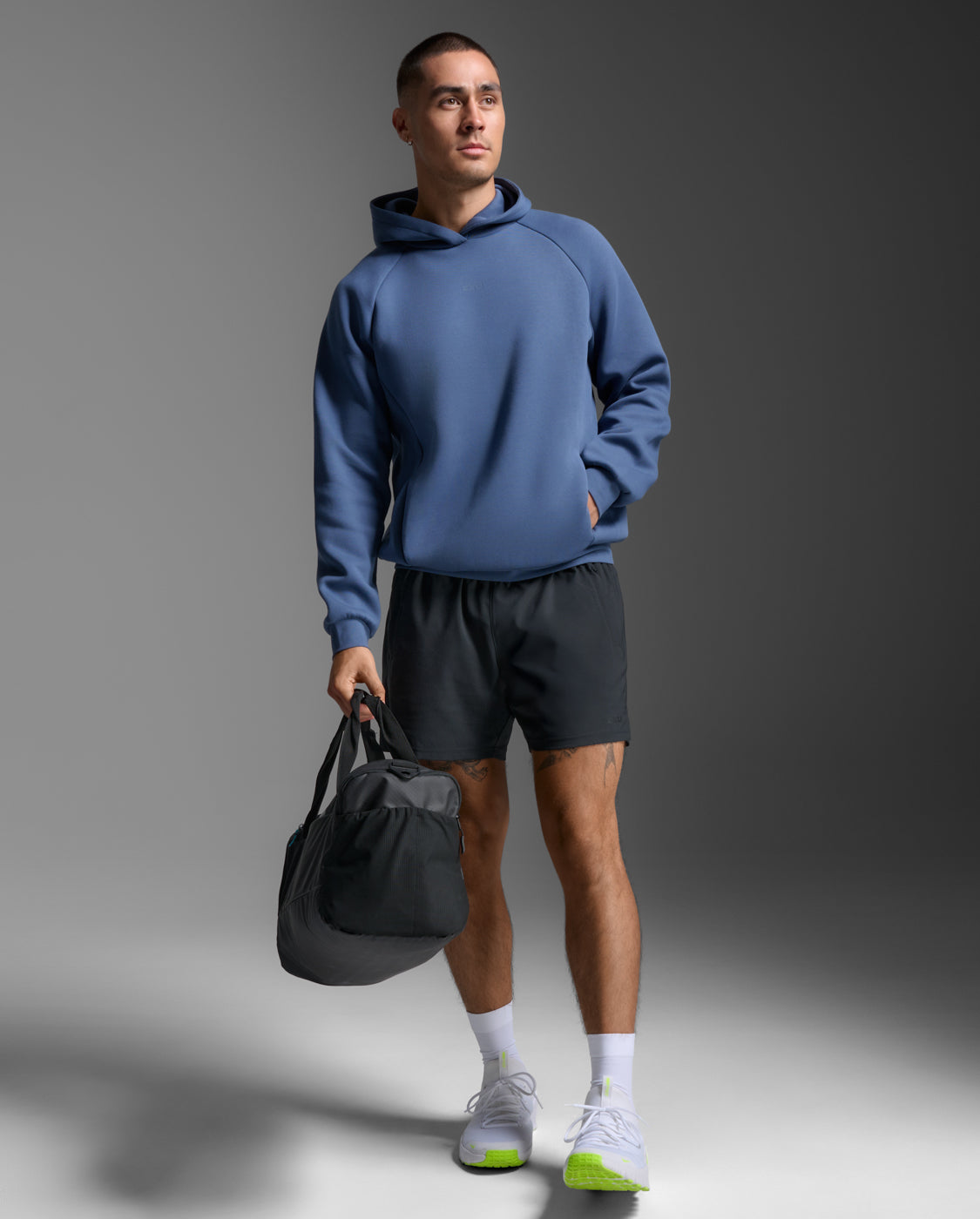 M Motion Smooth Spacer Hoodie 男士 挑戰者輕盈速乾排汗保暖連帽上衣｜藍