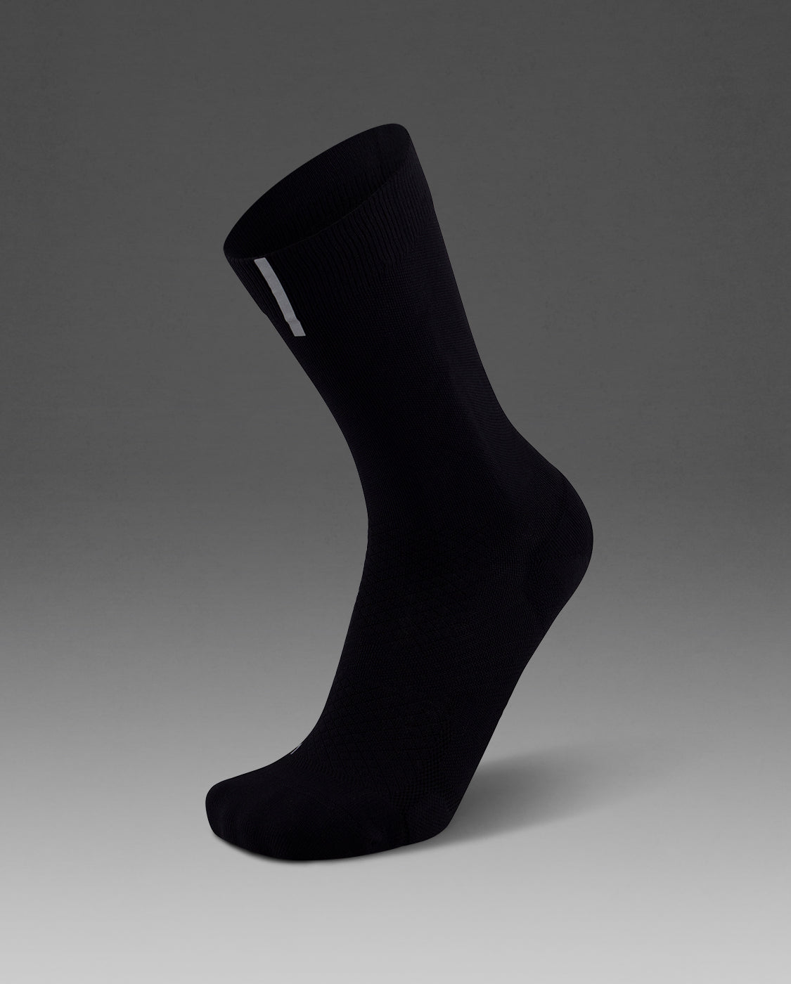 U Vectr Reflective Crew Socks 中性 反光穩定緩震足弓機能運動中筒襪｜黑