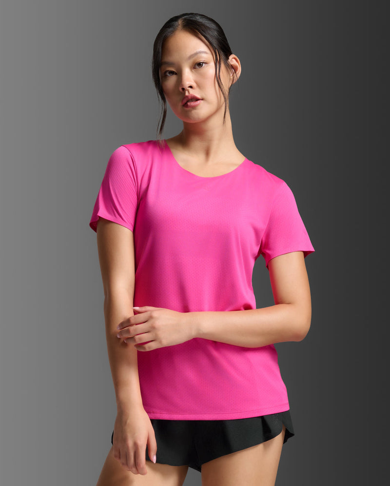 Light Speed Tech Tee 女士 運動短袖上衣｜桃紅