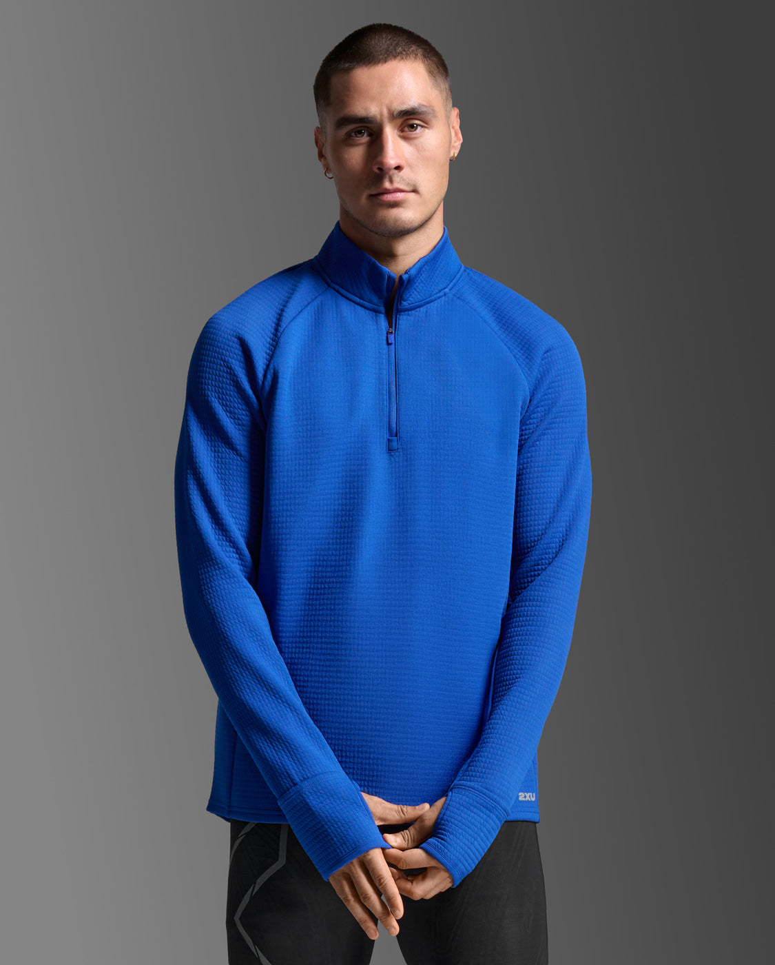 M Ignition Hyper-Haptic 1/4 Zip 男士 保暖防護1/4拉鍊長袖機能上衣 | 藍