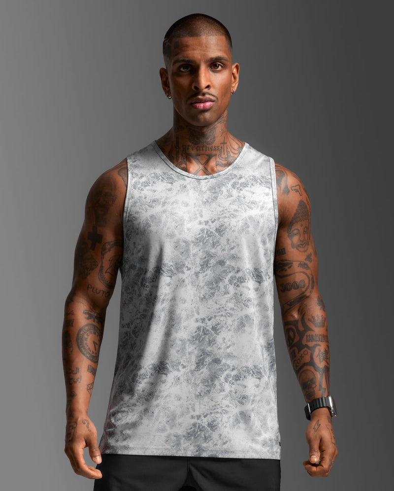 Aero Tank Men's Lightweight, Moisture-Wicking Sports Vest | Marble Grey