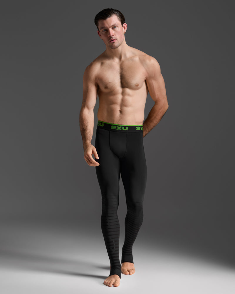 M Power Recovery Compression Tight Men's Full-Length Deep Muscle Recovery MCS Compression Pants | Black 