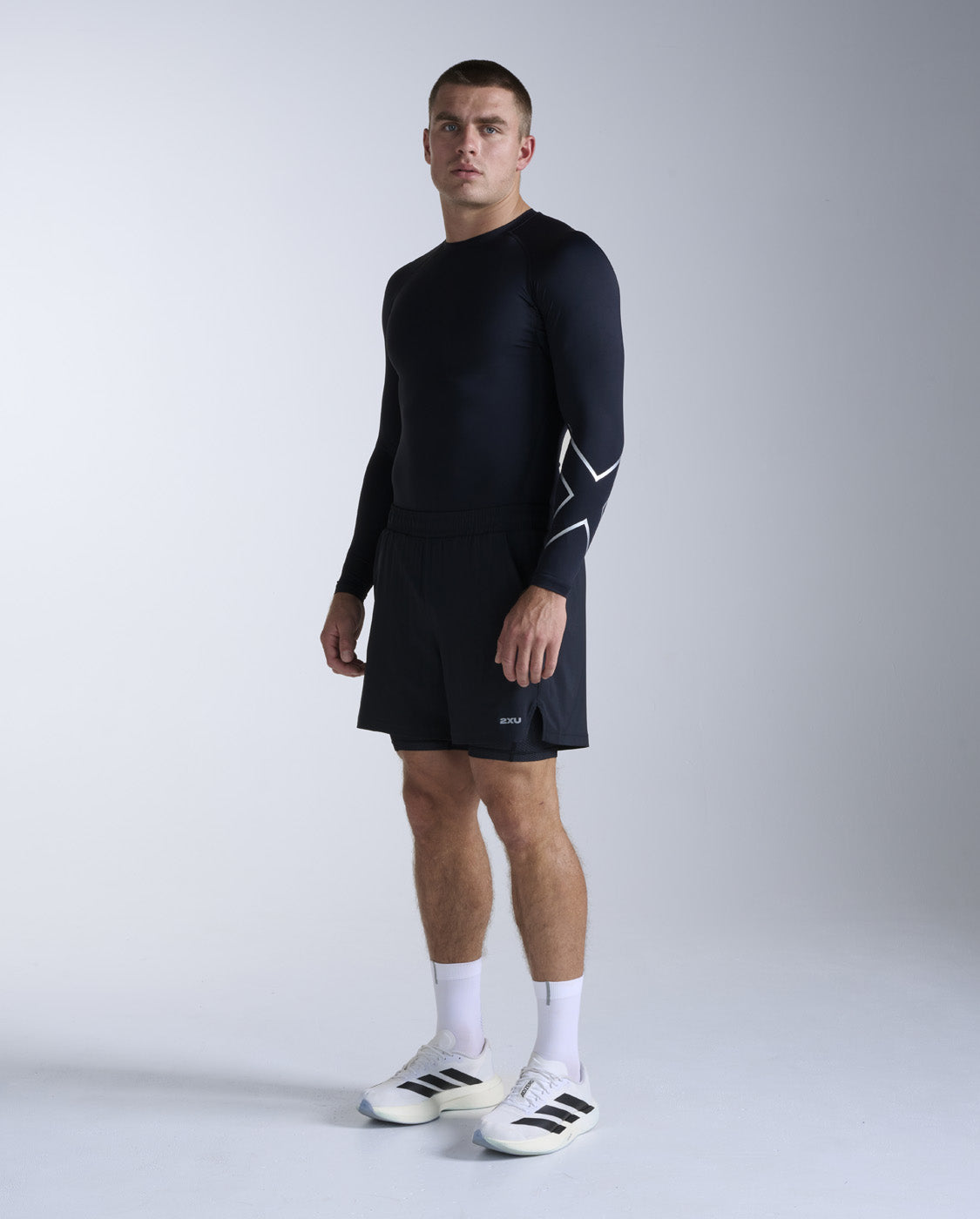 Core Compression Long Sleeve 男士 壓縮長袖上衣｜黑/銀