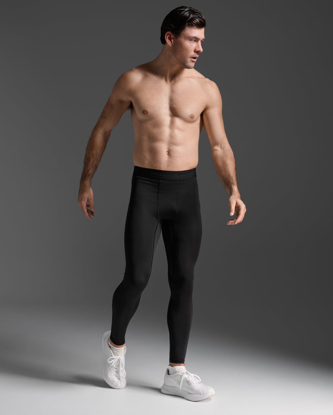 M Base Layer Compression Tights 男士 全長舒適涼感基礎款內搭壓縮褲｜黑