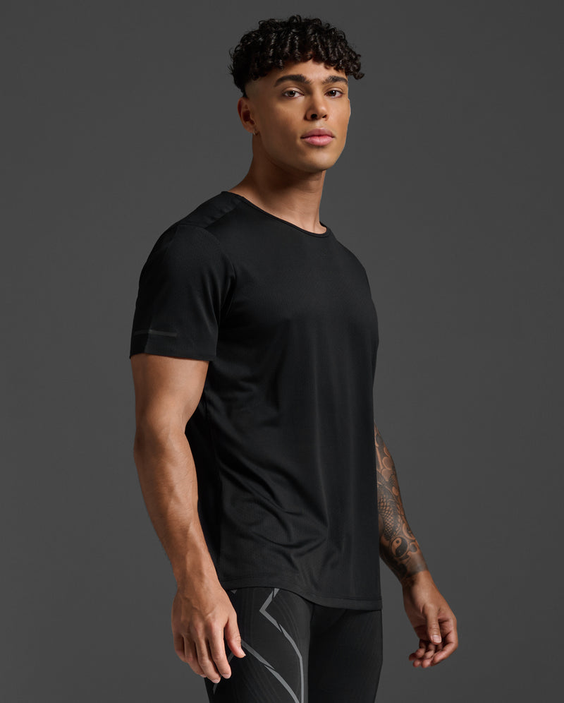 Light Speed ​​Tech Tee Men's Short-Sleeve Lightweight Mercedes-Benz High-End Sports Technology T-Shirt | Black 