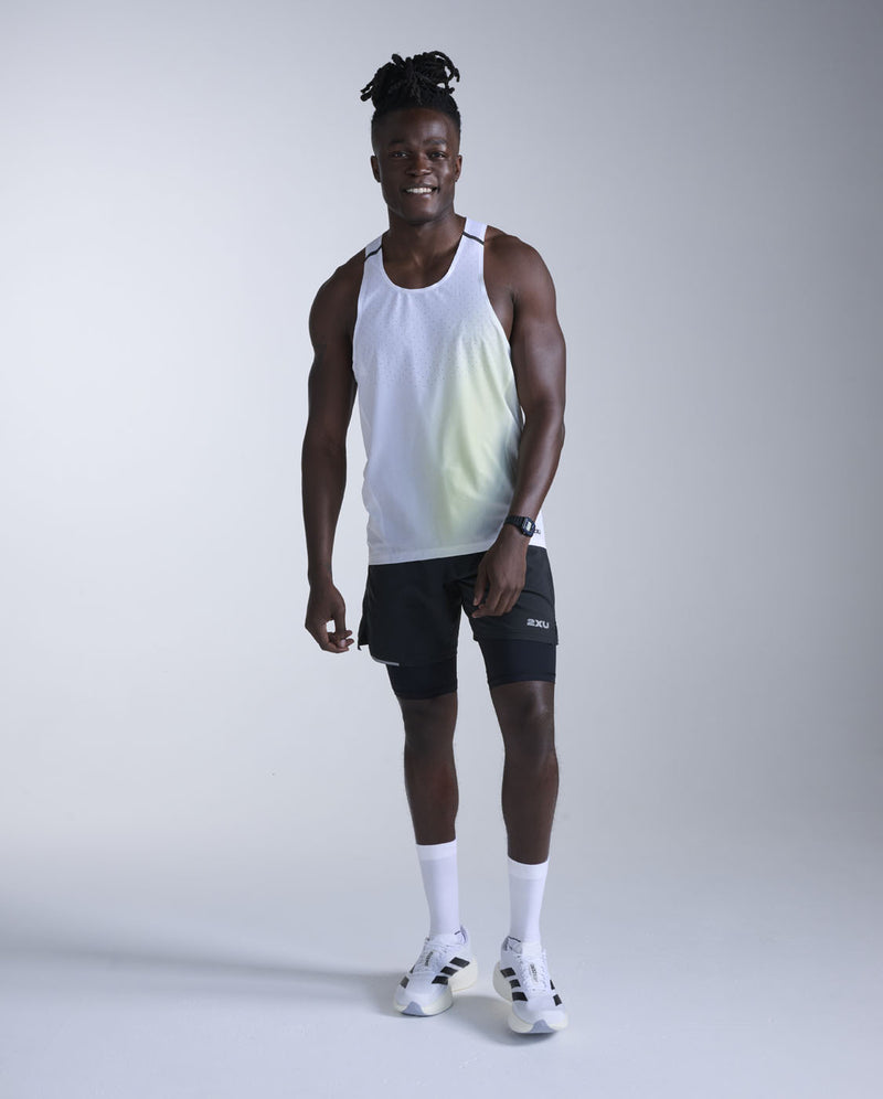 Light Speed ​​React Singlet Men's Lightweight, Advanced Dry Technology Sports Vest | Gradient Yellow