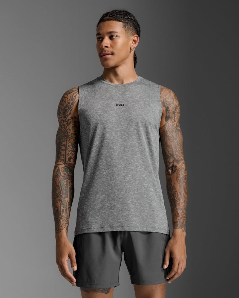 Motion Soft Jersey Tank for Men - Lightweight, Dry, Functional Training Vest | Light Gray