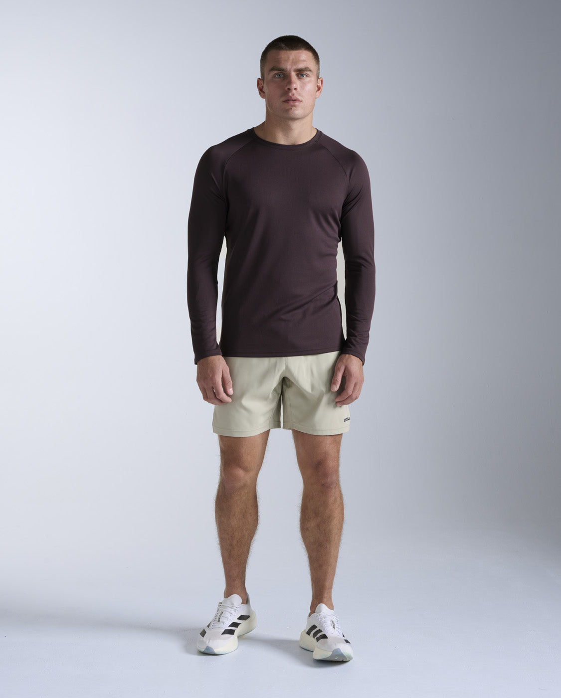 Aero Mesh Long Sleeve 男士 運動長袖上衣｜樹皮棕