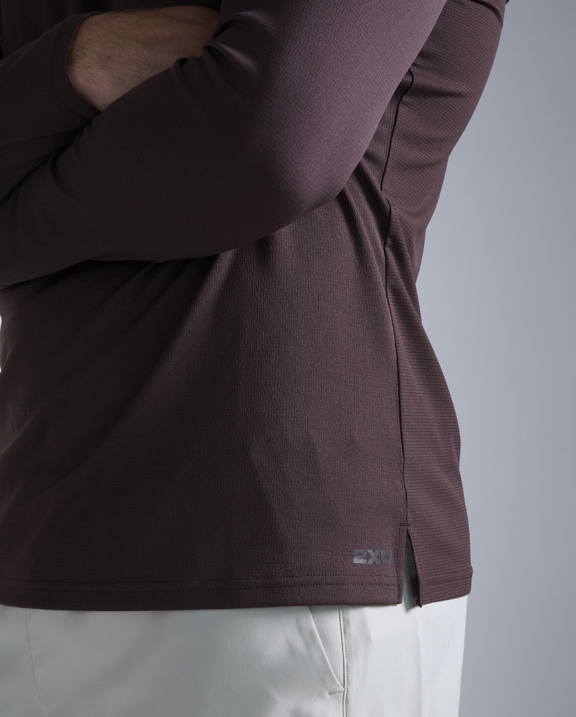 Aero Mesh Long Sleeve 男士 運動長袖上衣｜樹皮棕