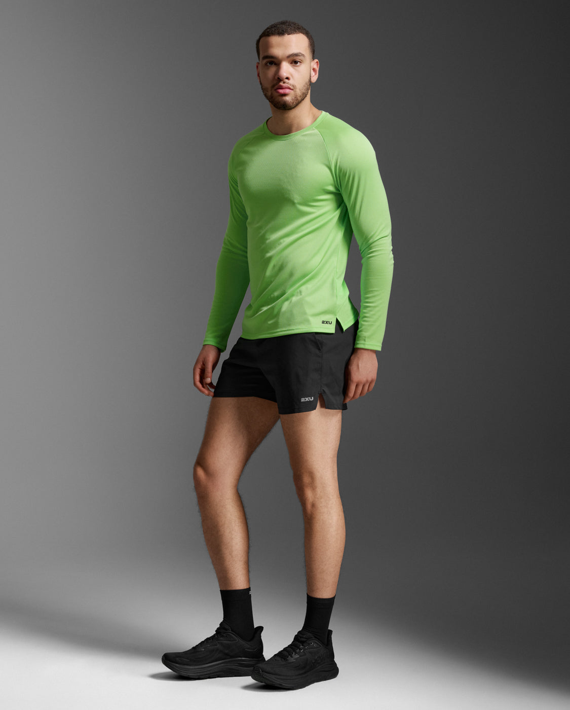 Aero Mesh Long Sleeve 男士 運動長袖上衣｜螢光綠