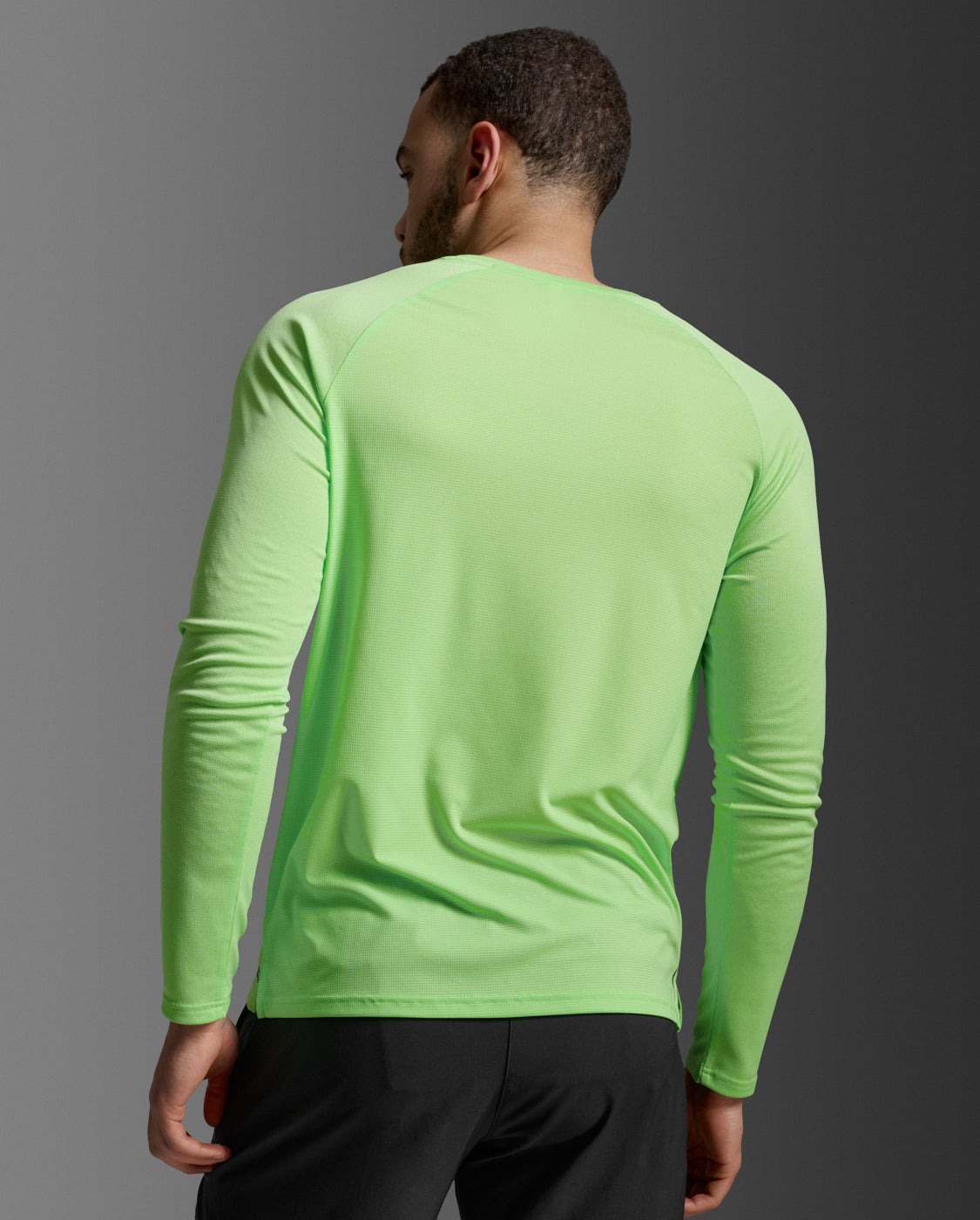 Aero Mesh Long Sleeve 男士 運動長袖上衣｜螢光綠