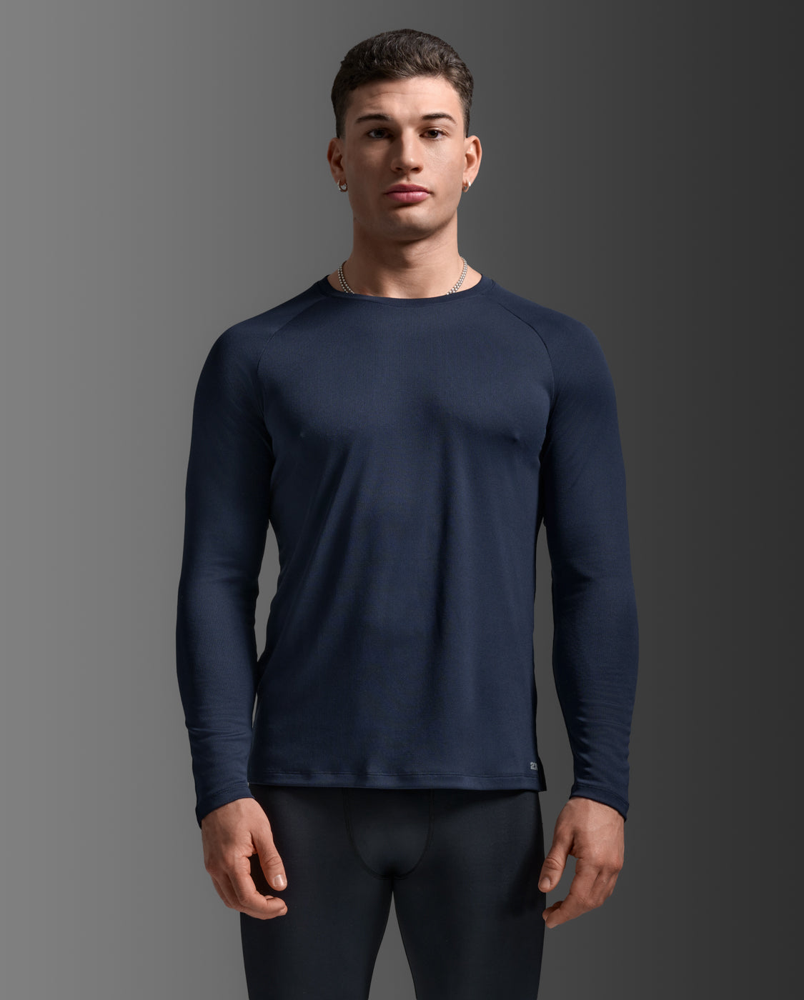Aero Mesh Long Sleeve 男士 運動長袖上衣｜深藍