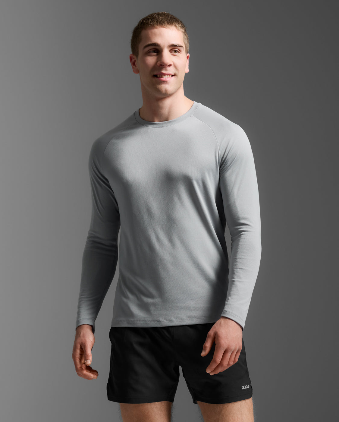 Aero Mesh Long Sleeve 男士 運動長袖上衣｜淺灰