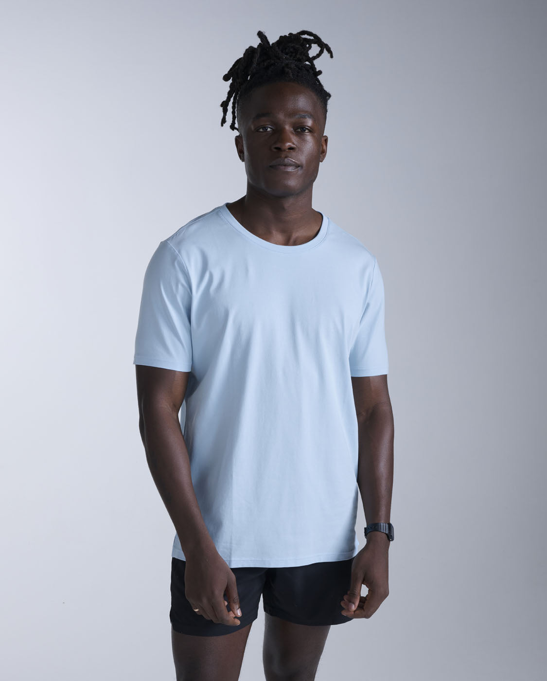 Motion Cotton Flex Tee 男士 運動短袖上衣｜天藍