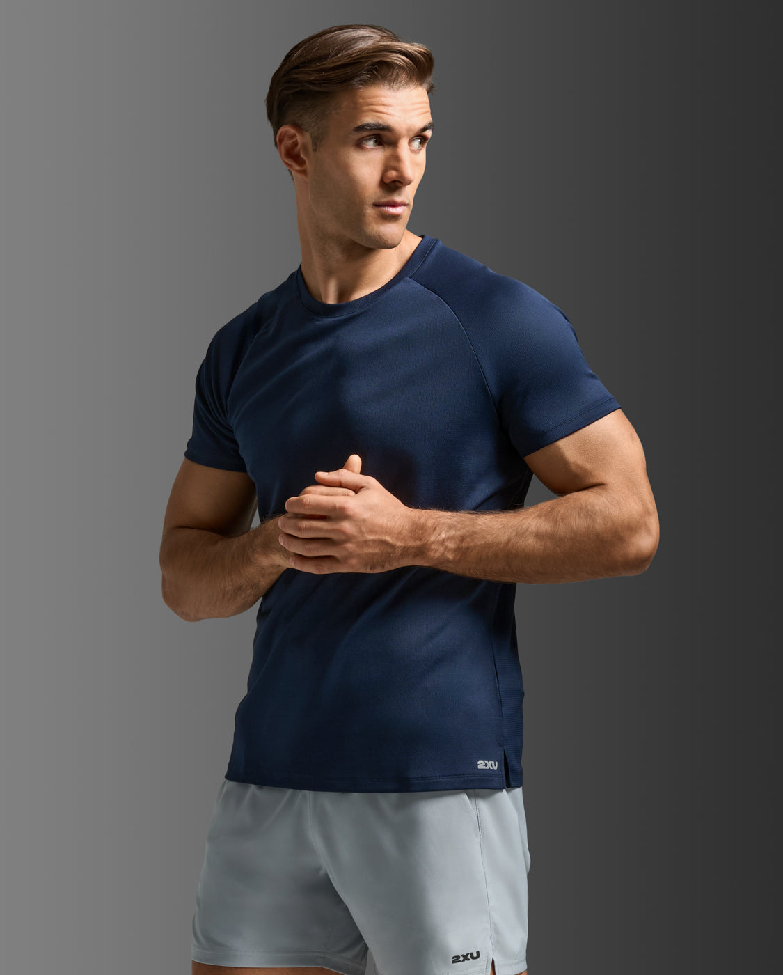 Aero Mesh Tee 男士 運動短袖上衣｜深藍