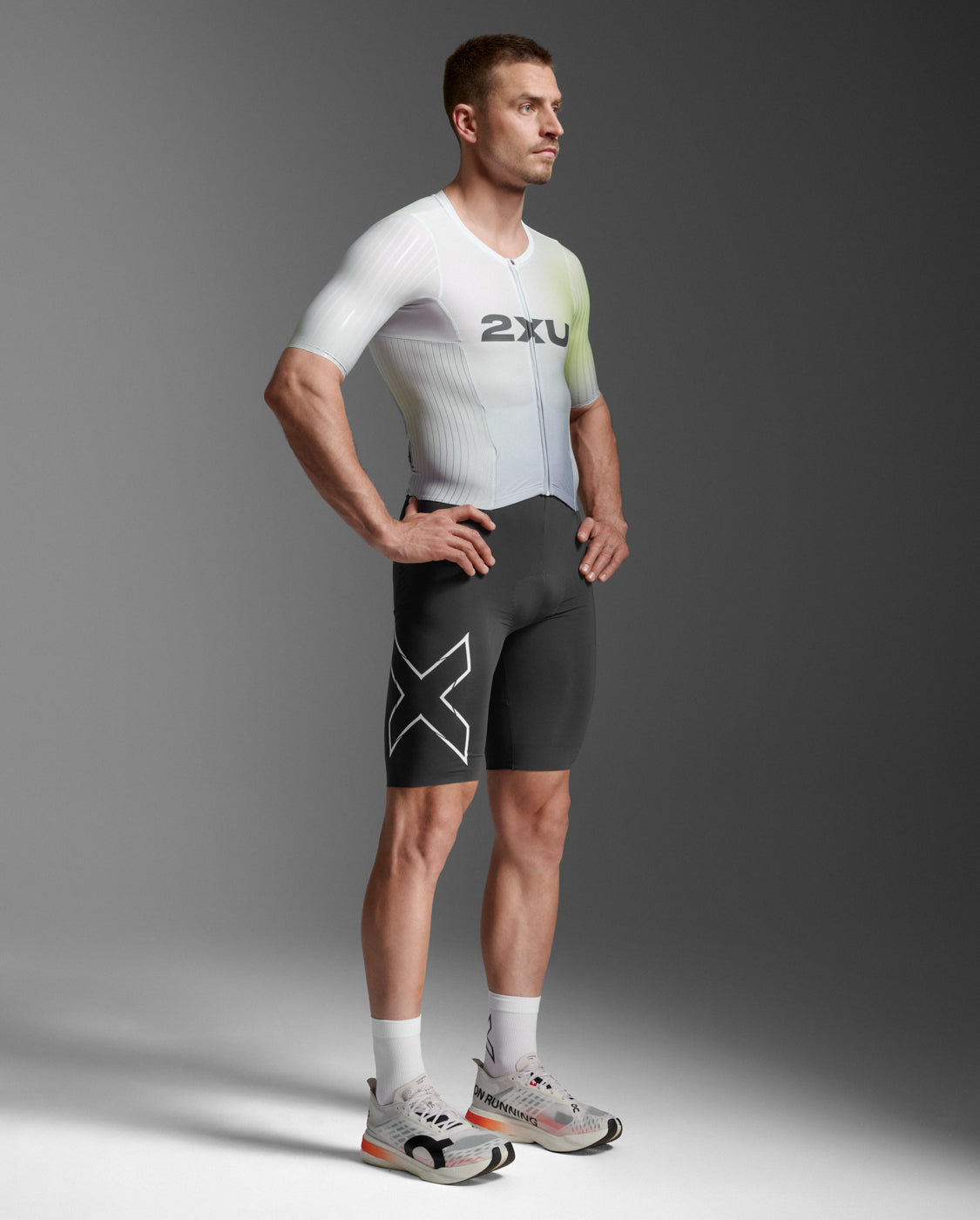 Light Speed React Sleeved Trisuit 男士 輕盈奔馳進階選手實戰有袖連體三鐵衣｜抹茶色