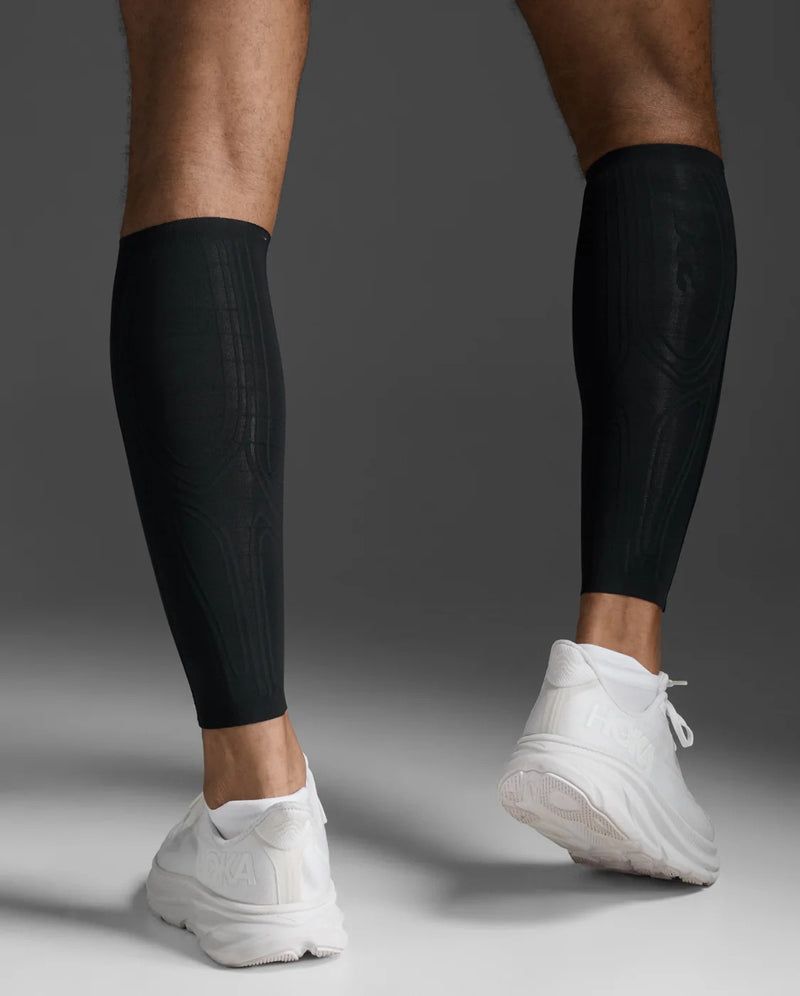 Light Speed ​​Compression Calf Guards (One Pair) | Black/Gold