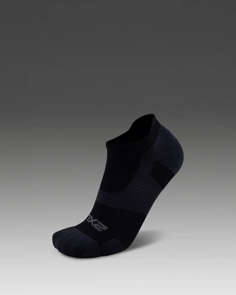 Vectr Light Cushion No Show Compression Socks - Unisex Lightweight Arch Support Cushioning Invisible Sports Compression Socks | Black