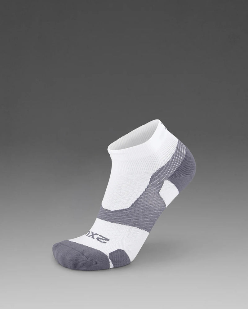 Vectr Light Cushion 1/4 Crew Compression Socks, Neutral Lightweight Arch Support Cushioning 1/4 Crew Compression Socks | White