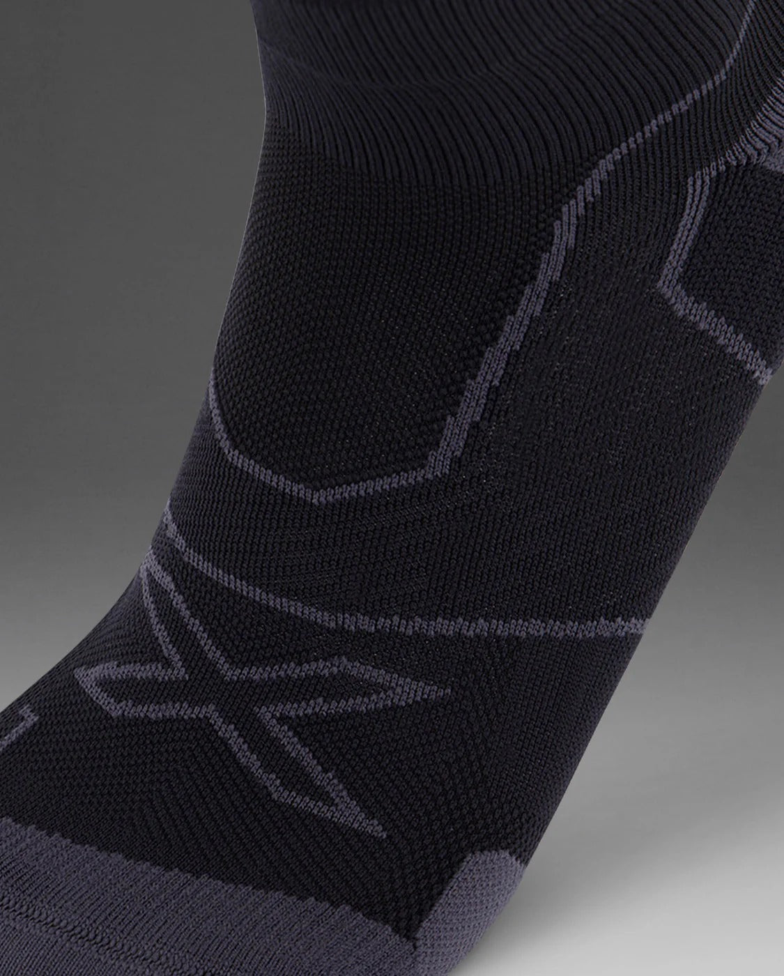 U Vectr Cushion 1/4 Crew Compression Socks 中性 穩定緩震足弓機能防滑運動1/4壓縮襪｜黑