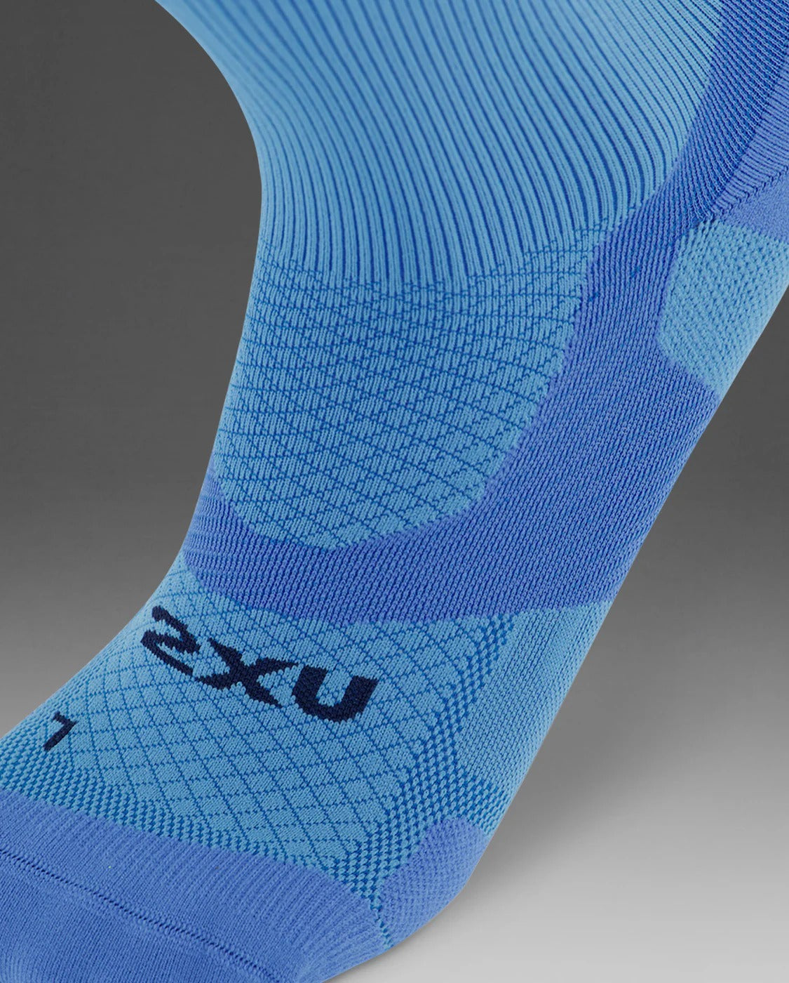 U Vectr Light Cushion Crew Socks 中性 輕量穩定緩震足弓機能中筒襪｜天藍