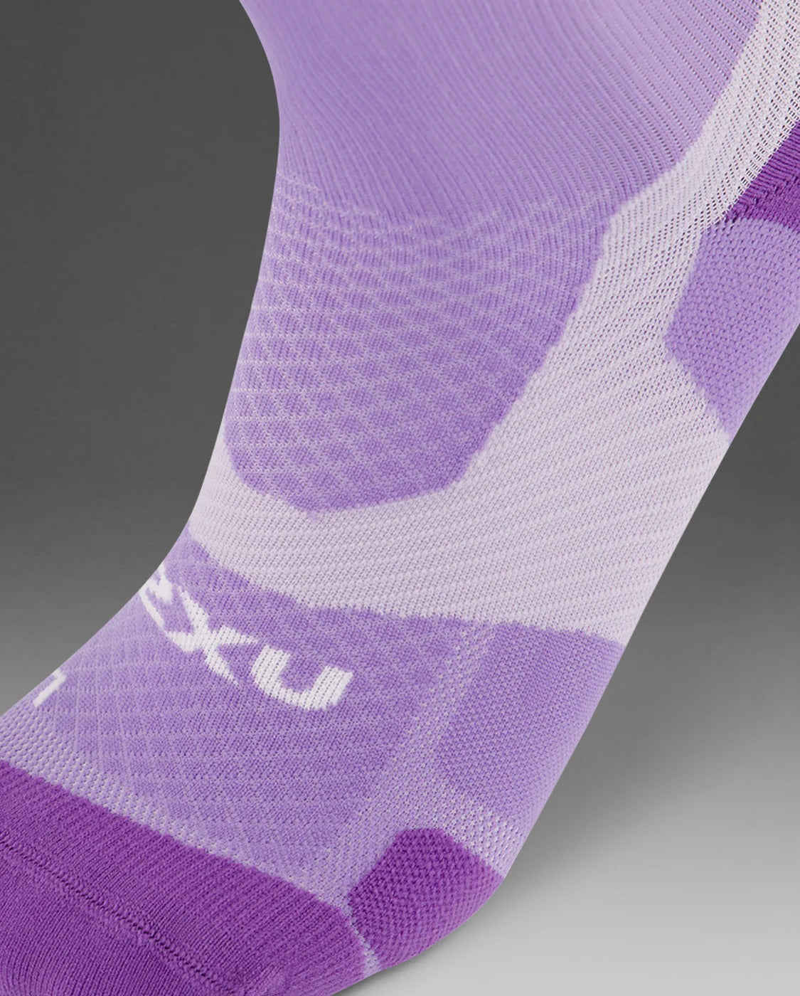 U Vectr Light Cushion Crew Socks 中性 輕量穩定緩震足弓機能中筒襪｜紫羅蘭