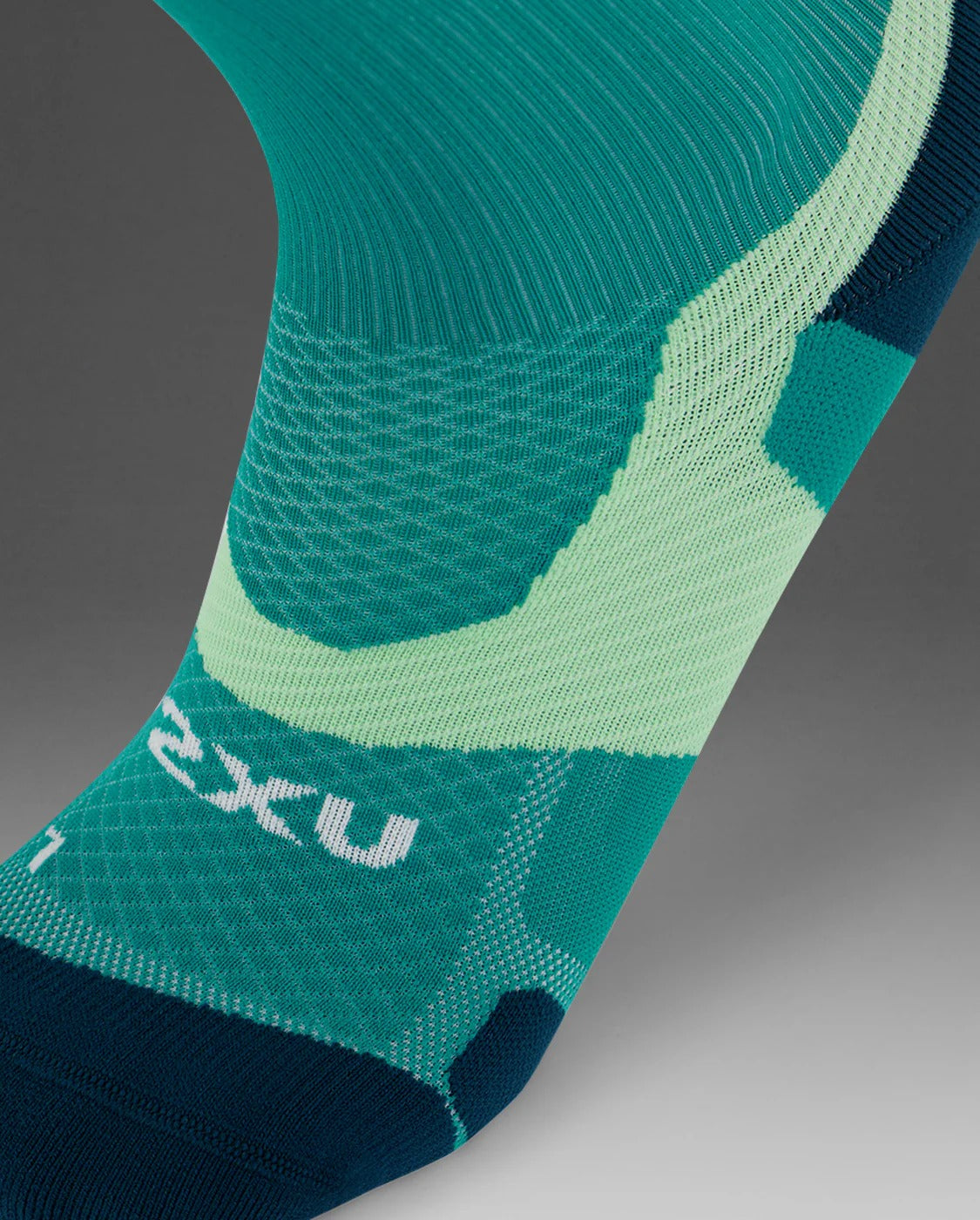 U Vectr Light Cushion Crew Socks 中性 輕量穩定緩震足弓機能中筒襪｜森林綠