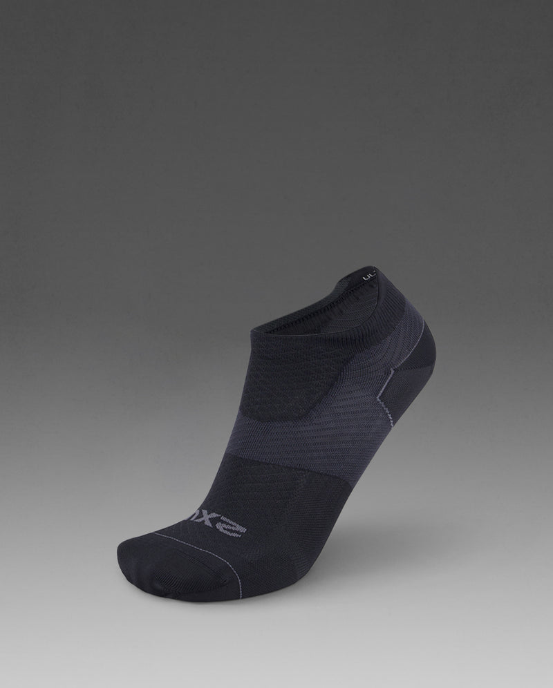 Vectr Ultralight No Show Compression Socks - Unisex, Lightweight, Shock-Cushioning, Invisible Compression Socks | Black
