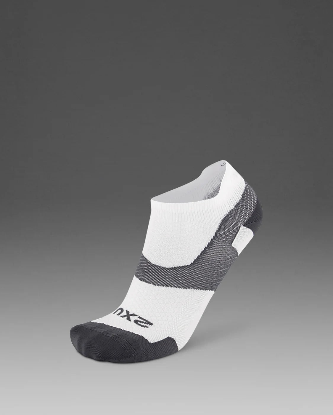 U Vectr Ultralight No Show Compression Socks 中_ 輕量緩震足弓機能隱形壓縮襪｜白