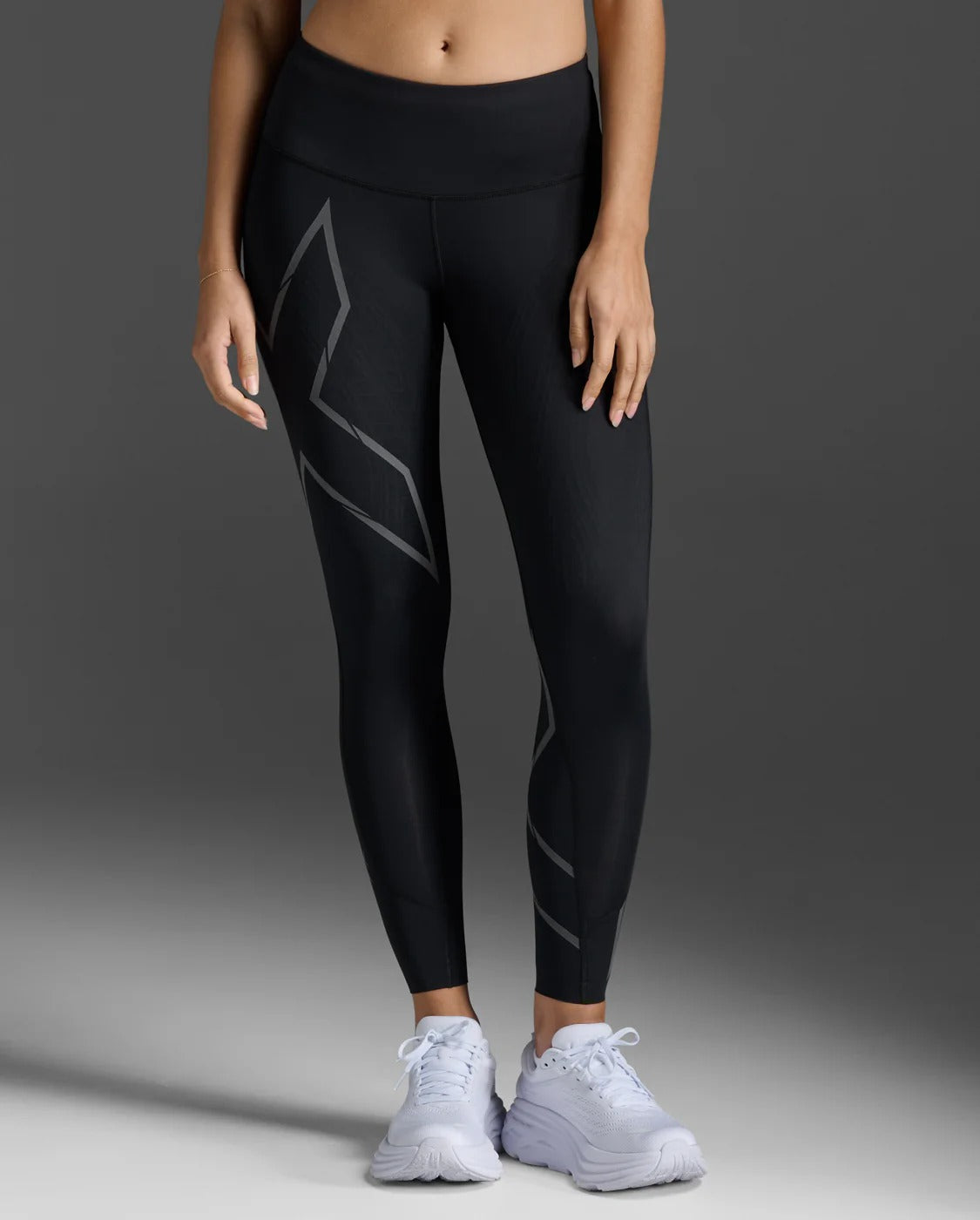 W Light Speed Mid-Rise Compression Tights 女士 全長中腰輕盈奔馳壓縮褲｜黑