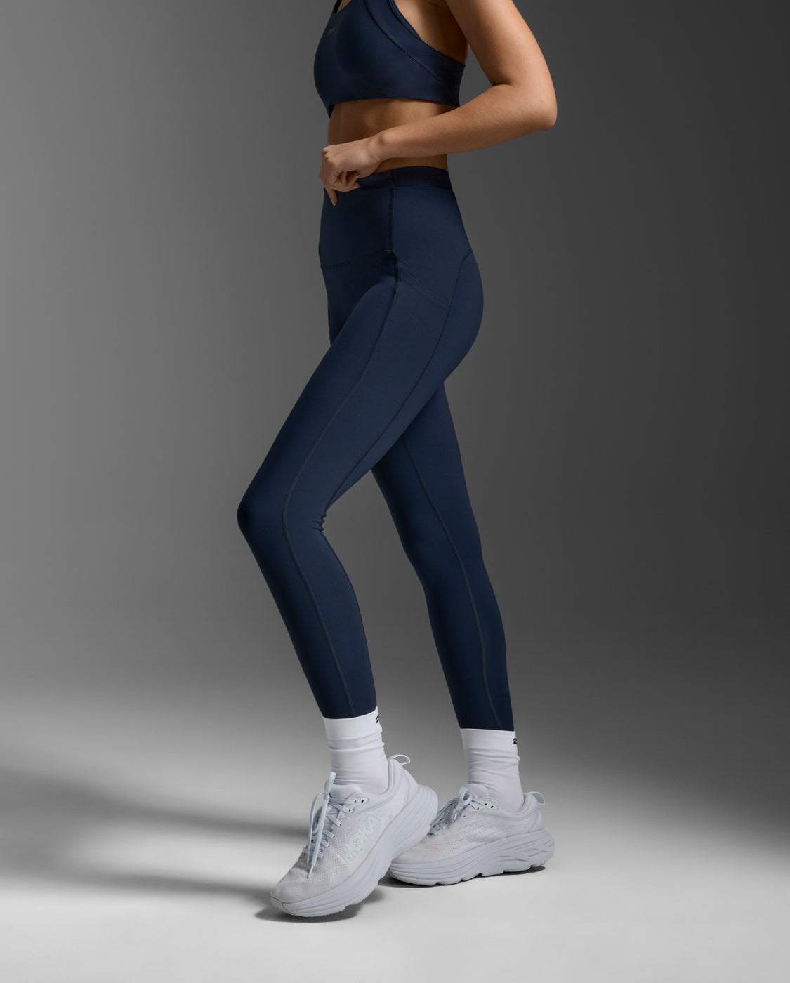 Form Stash Hi-Rise Compression Tight  With Pockets 女士 全長高腰修身多功能口袋深蹲防透壓縮褲 ｜深藍