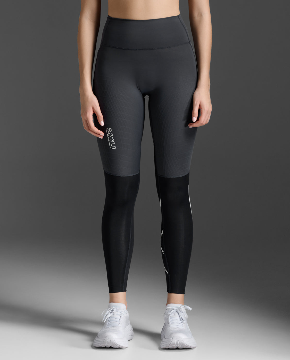 Light Speed React Hi-Rise Compression Tights 女士 全長中腰機能口袋輕盈奔馳壓MCS壓縮褲｜黑