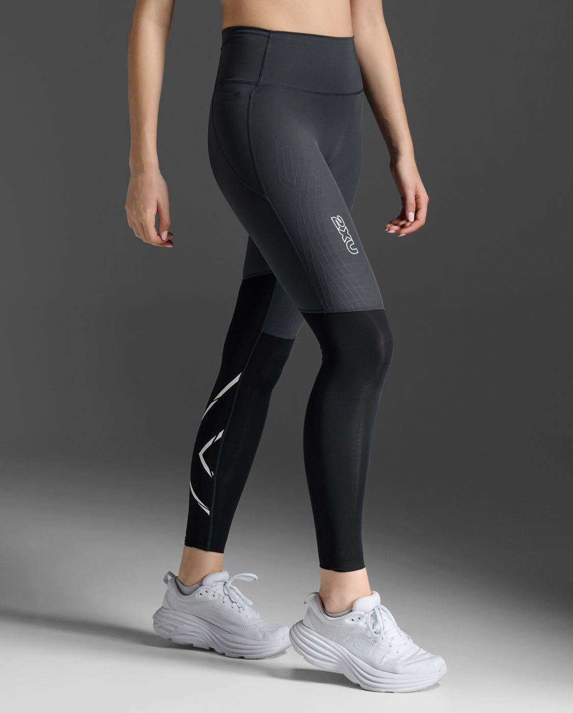Light Speed React Hi-Rise Compression Tights 女士 全長中腰機能口袋輕盈奔馳壓MCS壓縮褲｜黑