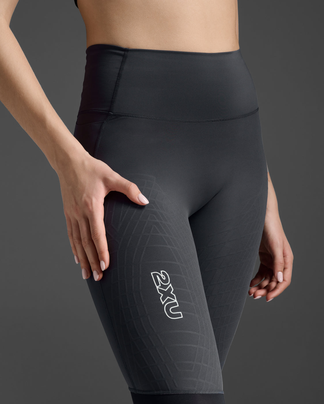 Light Speed React Hi-Rise Compression Tights 女士 全長中腰機能口袋輕盈奔馳壓MCS壓縮褲｜黑