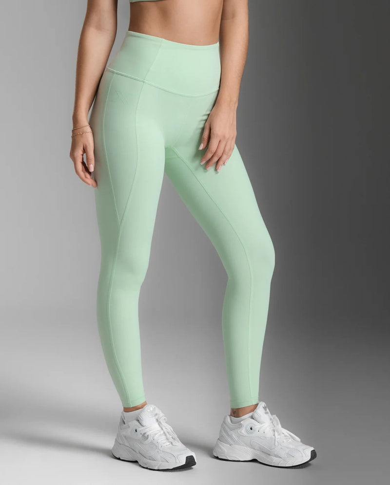 Form Soft Touch Hi-Rise Compression Tights Women's Full-Length Smooth High-Waisted Compression Tights with Cellphone Pocket | Light Green