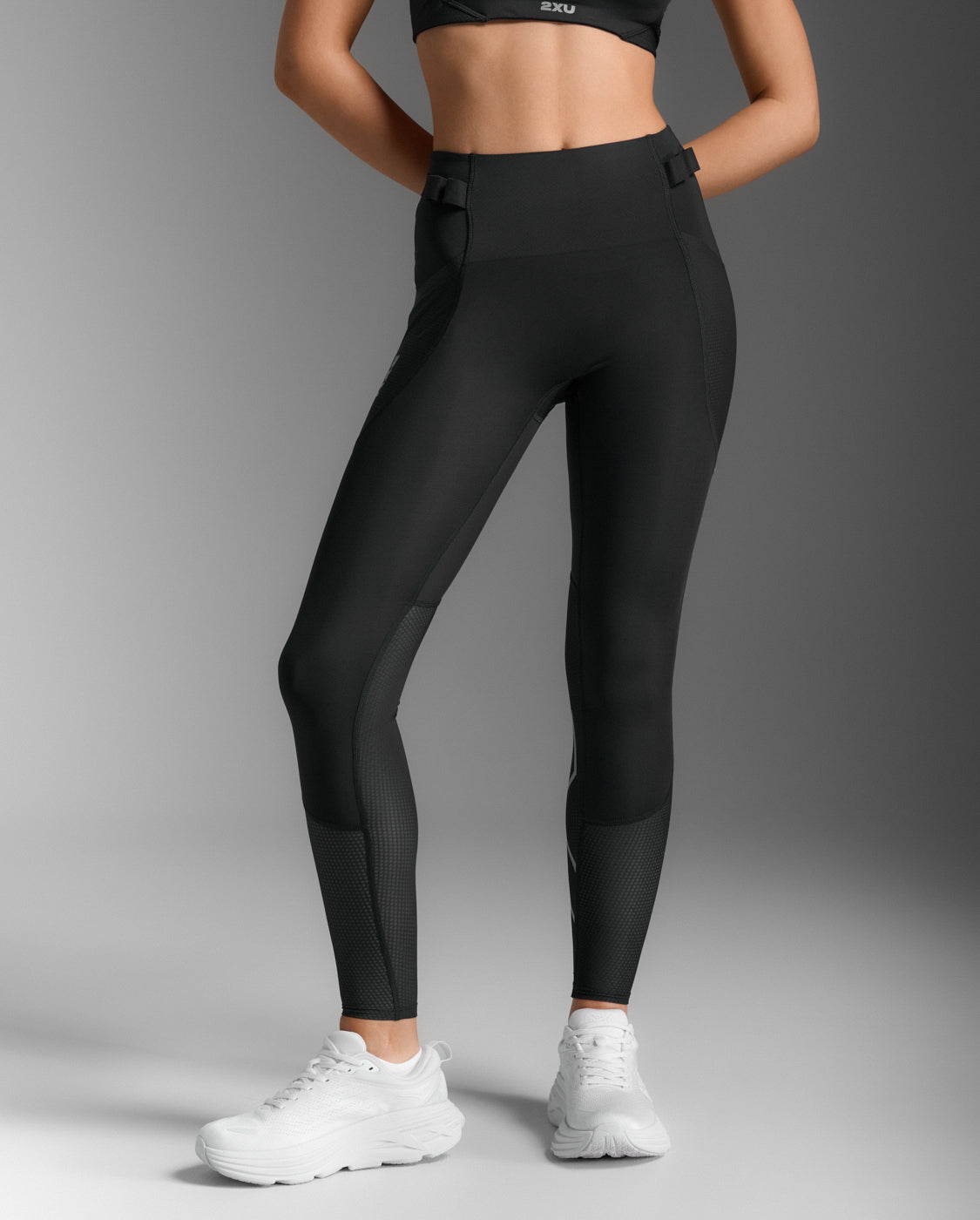 W Aero Mesh Hi-Rise Compression Tights 女士 暢跑高腰透氣多口袋機能壓縮褲｜黑